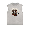 Street Style Washed Faded Thick Tank Top