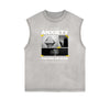 Street Style Washed Faded Thick Tank Top