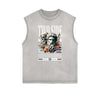 Street Style Washed Faded Thick Tank Top