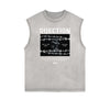 Street Style Washed Faded Thick Tank Top