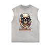 Street Style Washed Faded Thick Tank Top