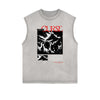 Street Style Washed Faded Thick Tank Top