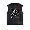 Sleeveless Streetwear Graphic Thick T Shirt