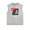 Street Style Washed Faded Thick Tank Top