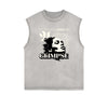 Street Style Washed Faded Thick Tank Top