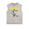 Sleeveless Stone Wash Cupid Statues Graphic Tee