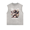 Sleeveless Stone Wash Cupid Statues Graphic Tee