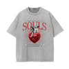 Washed Faded Cupid Statues Graphic Tee