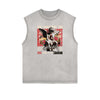 Sleeveless Stone Wash Cupid Statues Graphic Tee