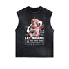 Washed Cute Cupid Graphic Tank Top