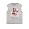 Sleeveless Playful Cupid Graphic T Shirt