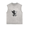 Sleeveless Playful Cupid Graphic T Shirt