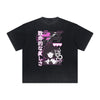 Faded Distressed Anime Pattern Tee