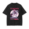 Stone Wash Anime Graphic T Shirt