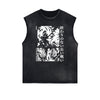 Washed Thick Anime Pattern Tank Top