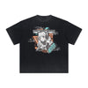 Faded Distressed Anime Pattern Tee