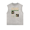 Washed Faded Y2K Anime Pattern Tank Top