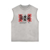 Washed Faded Y2K Anime Pattern Tank Top