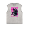 Washed Faded Y2K Anime Pattern Tank Top