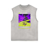 Washed Faded Y2K Anime Pattern Tank Top