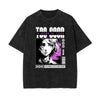 Black Y2K Anime Streetwear Graphic Tee