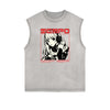 Sleeveless Manga Style Graphic Tee