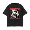 Stone Wash Manga Style Graphic Tee