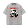 Washed Faded Anime Character Print Tee