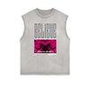 Sleeveless Manga Style Graphic Tee