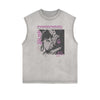 Sleeveless Manga Style Graphic Tee