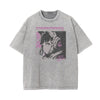 Washed Faded Anime Character Print Tee