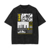 Stone Wash Manga Style Graphic Tee