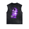 Face Blurred Design Graphic Tank Top