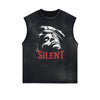 Face Blurred Design Graphic Tank Top