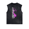 Face Blurred Design Graphic Tank Top