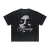 Distressed Face Blurred Design Graphic Tee