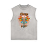 Faded Butterfly Pattern Tank Top