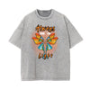 Washed Faded Butterfly Graphic Tee