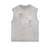 Faded Butterfly Pattern Tank Top