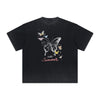 Distressed Butterfly Graphic T Shirt