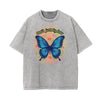 Washed Faded Butterfly Graphic Tee