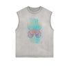 Faded Butterfly Pattern Tank Top