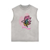 Faded Butterfly Pattern Tank Top