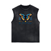 Sleeveless Butterfly Graphic T Shirt