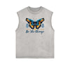 Faded Butterfly Pattern Tank Top