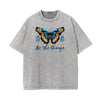 Washed Faded Butterfly Graphic Tee