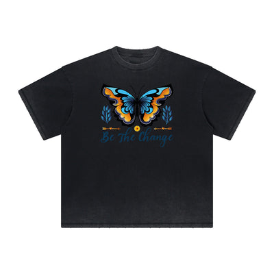 Distressed Butterfly Graphic T Shirt