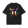 Stone Wash Butterfly Pattern Tee