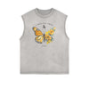 Faded Butterfly Pattern Tank Top