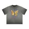 Distressed Faded Butterfly Pattern Tee